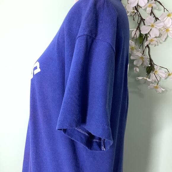 Vintage Russell Athletic T Shirt Jersey Bears #53 70’s 80’s Royal Blue Ringer - Picture 6 of 16